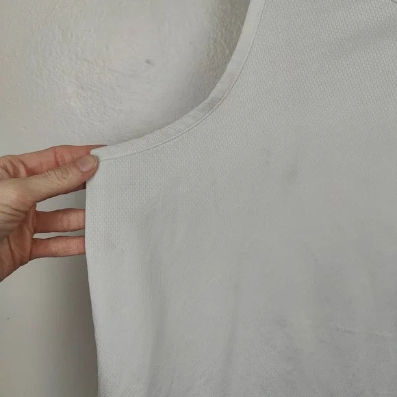 ASRV DSG-0830 AeroSilver Tank Top Mens Medium White Performance Gym Running - Picture 3 of 10